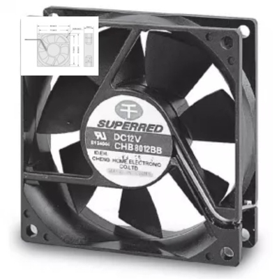 12V 車の冷却ファンのボール ベアリング/スリーブ ベアリング 80x80x20 ファン