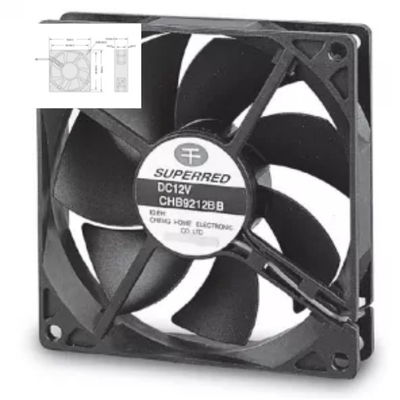 92x92x20車の冷却ファンプラスチックPBT 94V0のインペラーAWG26 UL 1007の導線