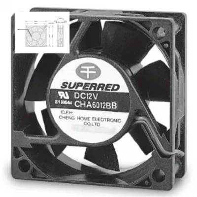 電気暖炉/オーブン/壁のクーラーのための60x60x23mm DCの冷却ファン1700-3600 RPM