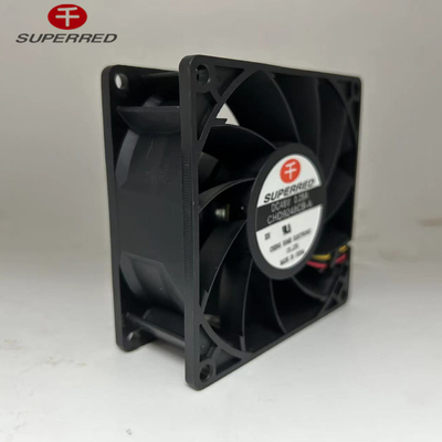 高性能 12V DC パソコン扇風機 黒色と3ピン接続