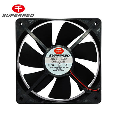 リード線AWG26が付いているプラ​​スチックPBTの羽根車DC冷却ファン80x80x20mm黒