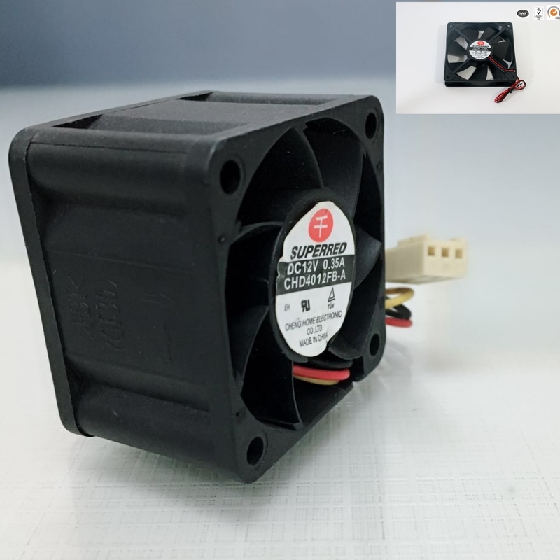 黒い冷却のタイプDCはファン45 CFM 25dBA 80x80x25 12V DCファンに動力を与えた