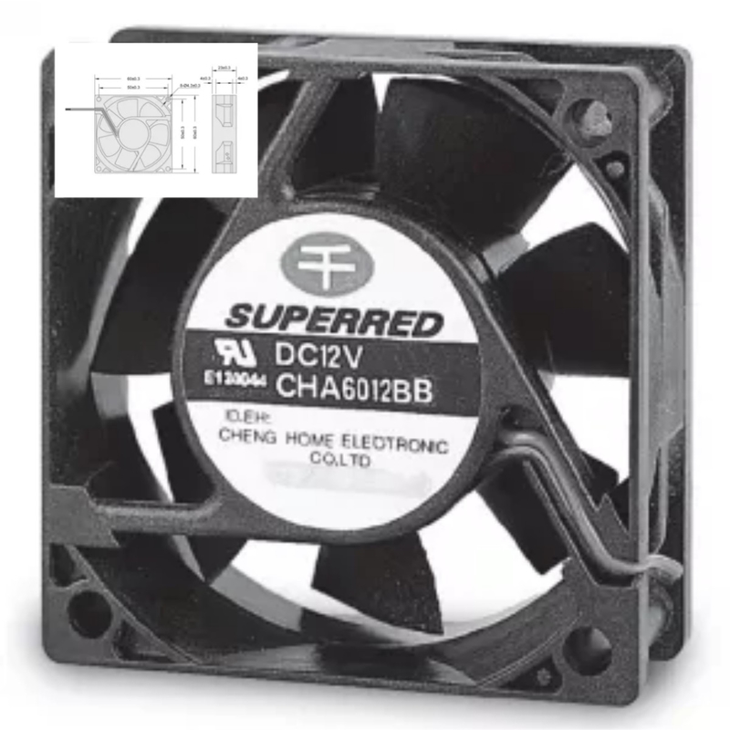 電気暖炉/オーブン/壁のクーラーのための60x60x23mm DCの冷却ファン1700-3600 RPM