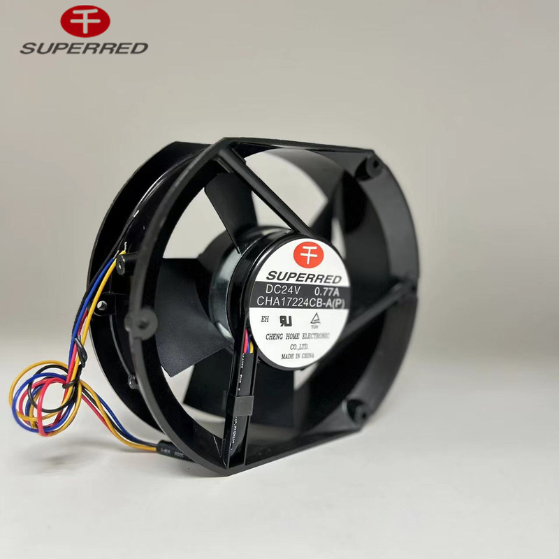 45 CFM ブラック DC CPUファン 80 X 80 X 25mm 鉛線AWG26でカスタマイズされた